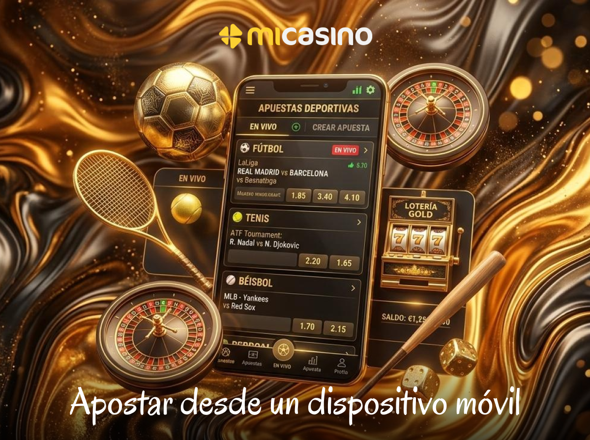 Haga apuestas deportivas en la aplicación móvil en Mi Casino