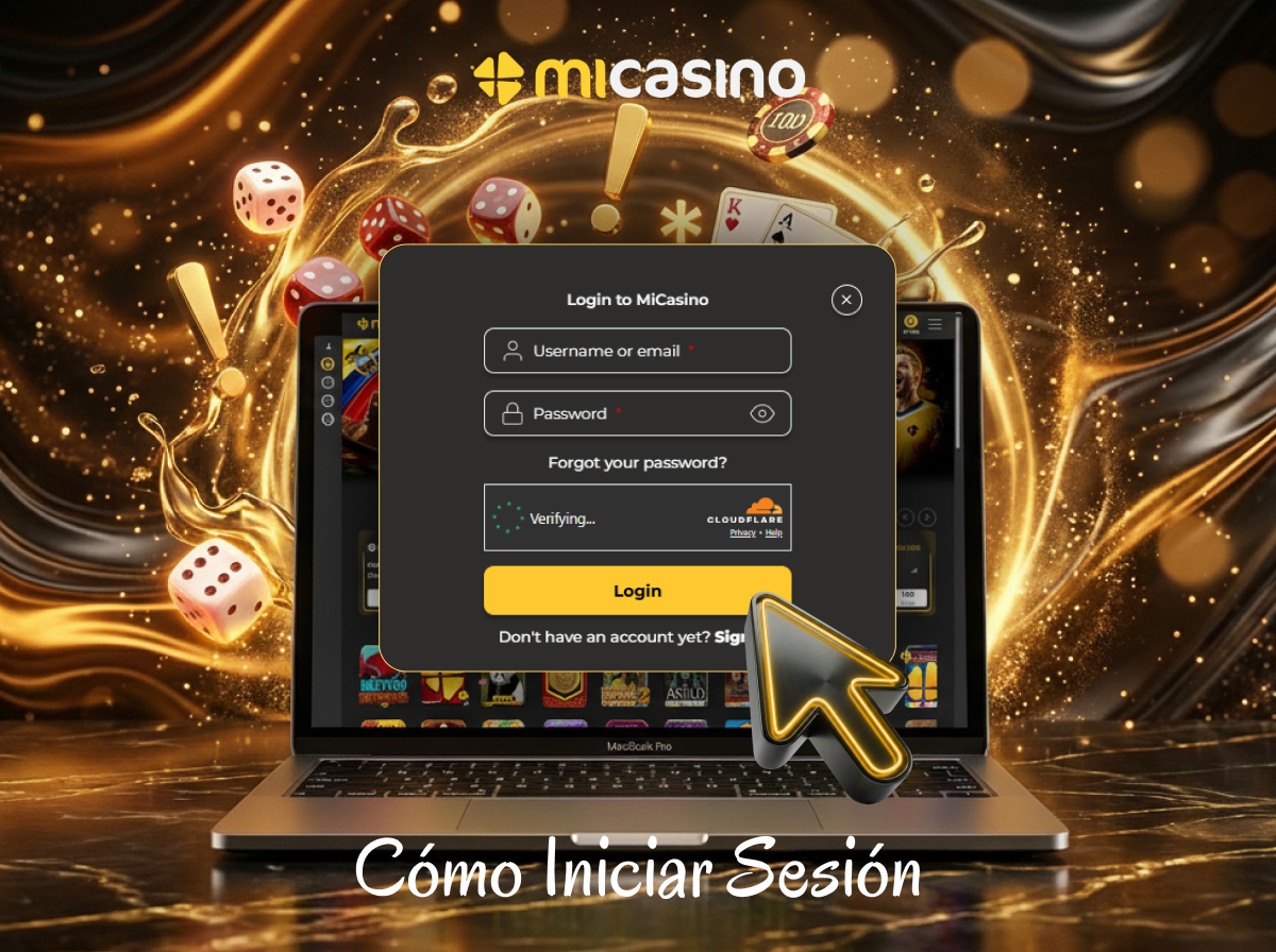 Iniciar sesión en tu cuenta de Mi Casino es fácil y sencillo